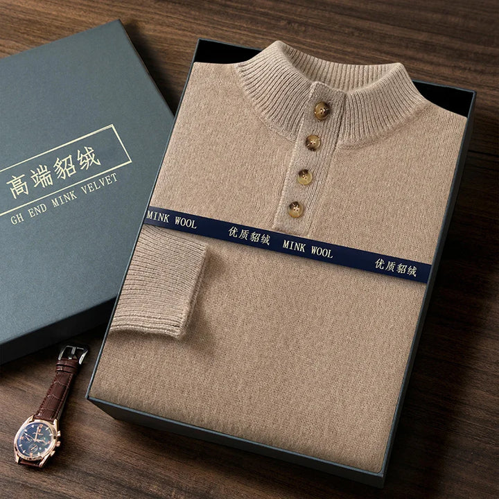 Men’s Mink Cashmere Sweater - Heston Manor