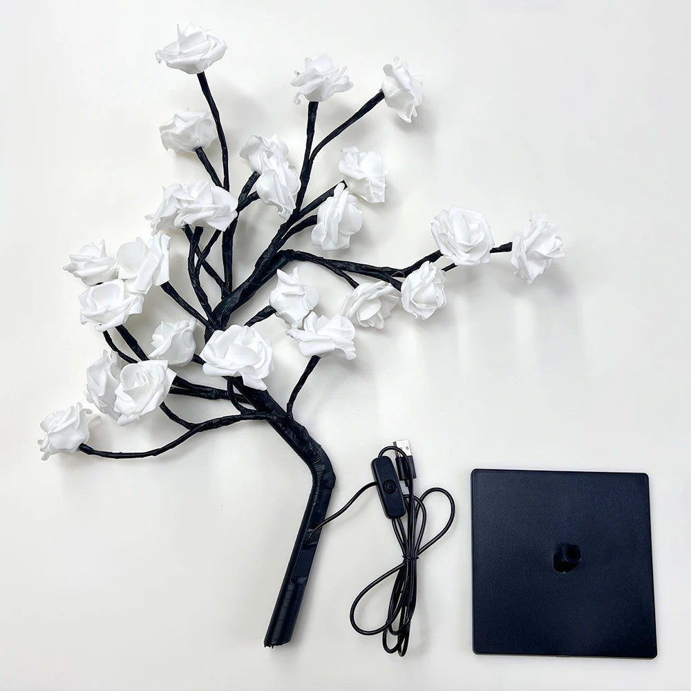Light-Up Soft Glow Rose Tree Lamp