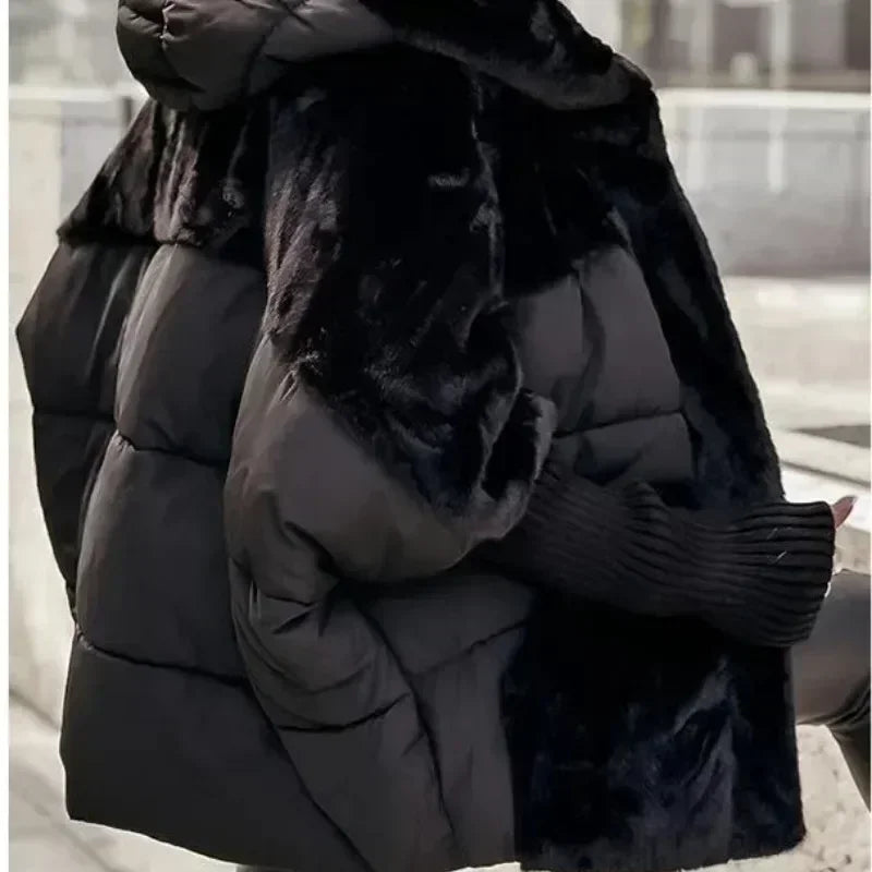 Women‘s Luxurious Faux Fur Puffer Jacket - Heston Manor