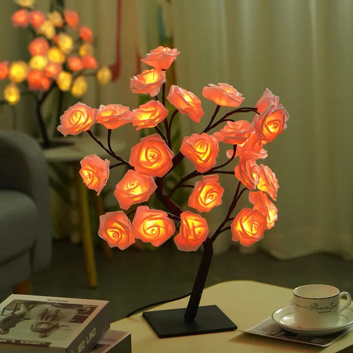 Light-Up Soft Glow Rose Tree Lamp