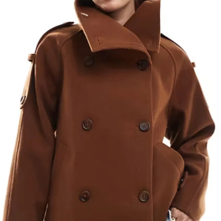 Women’s High-Neck Tailored Military Jacket