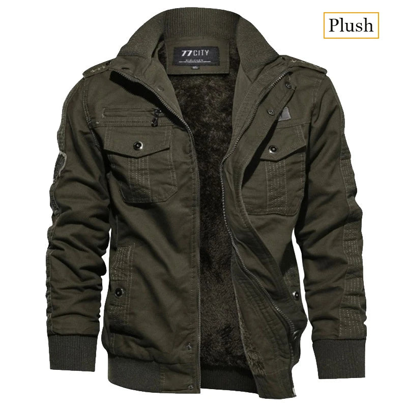 Men’s Fleece-Lined Utility Bomber Jacket
