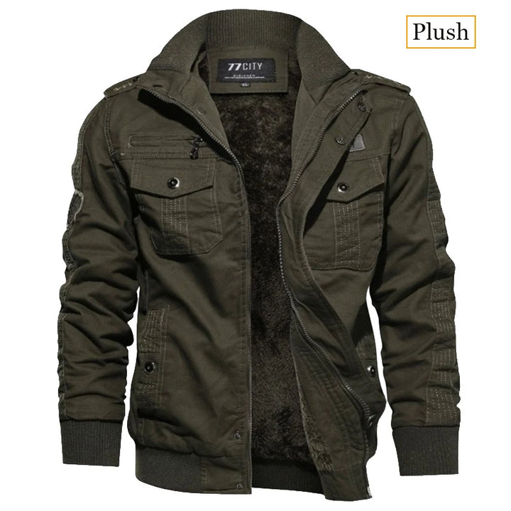Men’s Fleece-Lined Utility Bomber Jacket