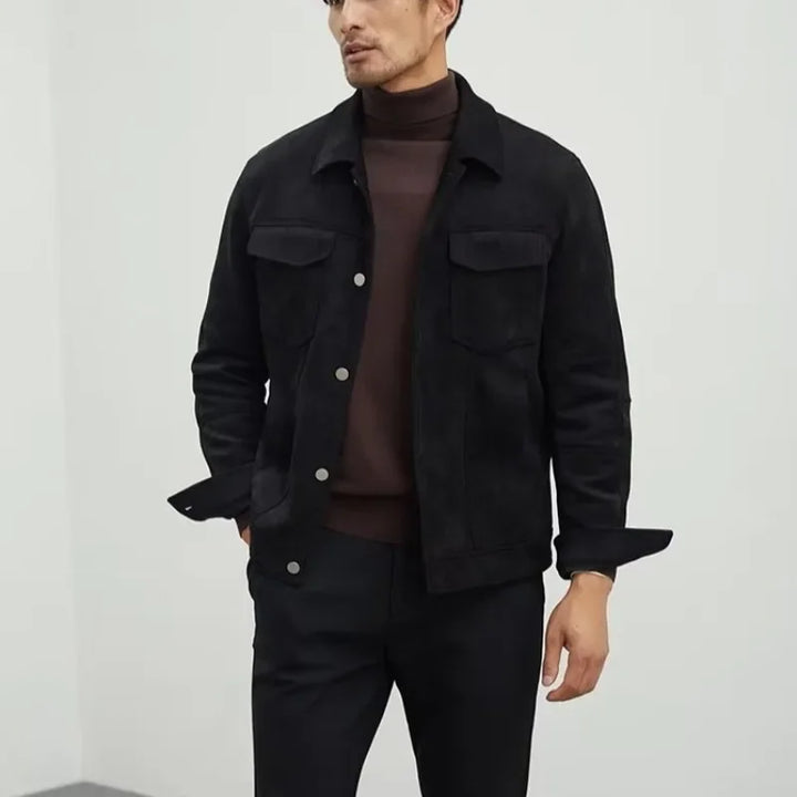 Men’s Soft-Texture Button Jacket