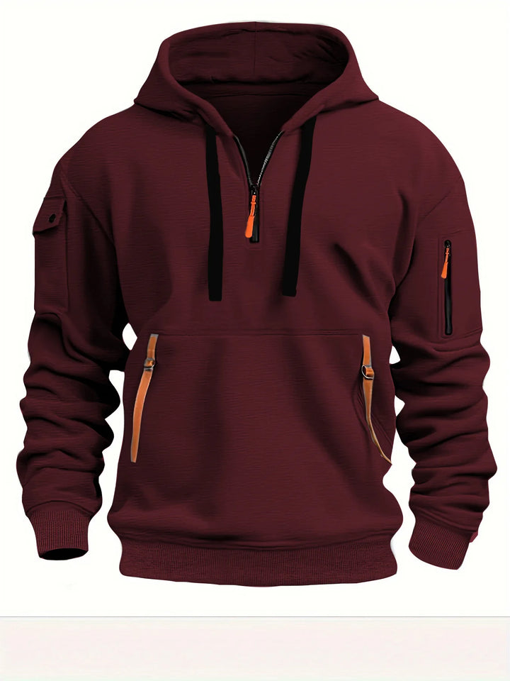 Men’s Utility Half-Zip Hooded Sweatshirt