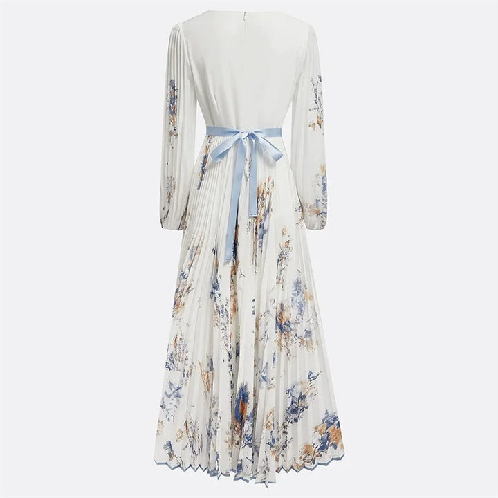 Women's Floral Pleated Maxi Dress - Heston Manor