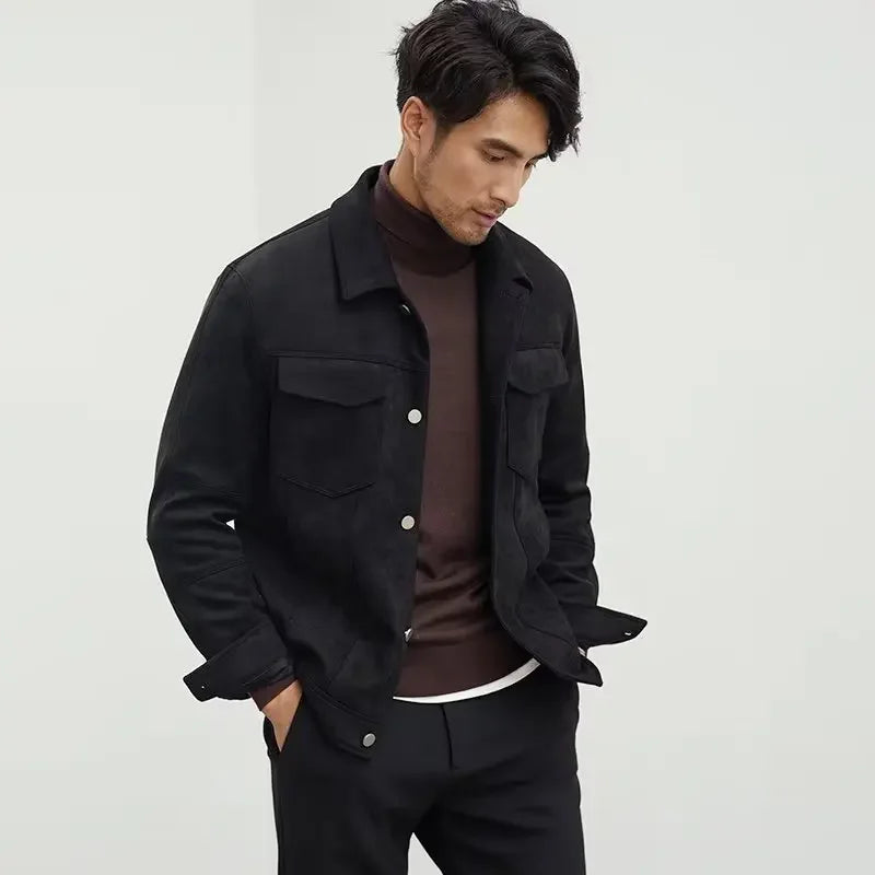 Men’s Soft-Texture Button Jacket
