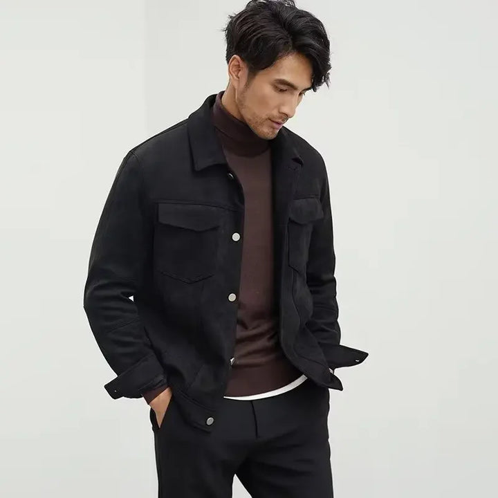 Men’s Soft-Texture Button Jacket