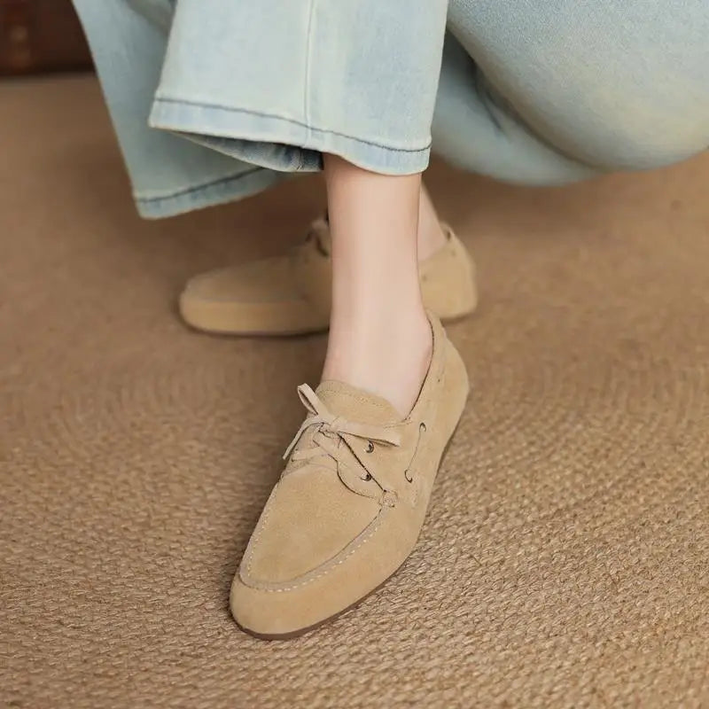 Women’s Suede Boat Shoes - Heston Manor