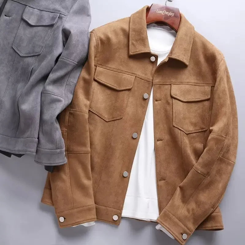 Men’s Soft-Texture Button Jacket