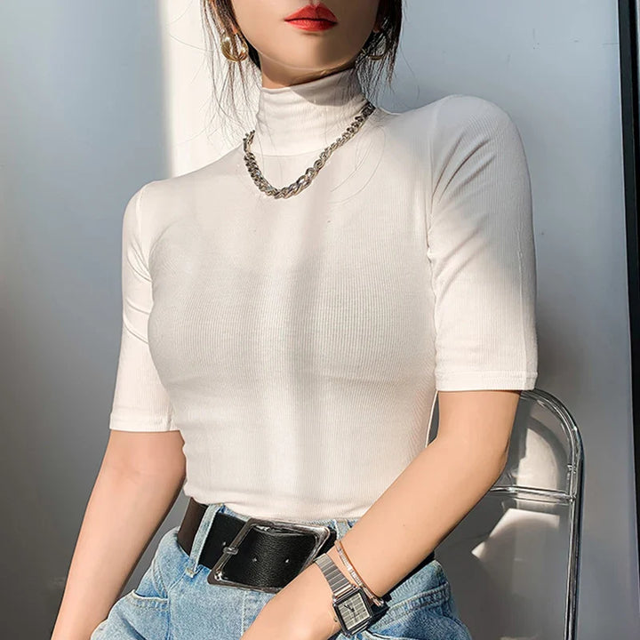 Textured Mock Neck - HESTON MANOR