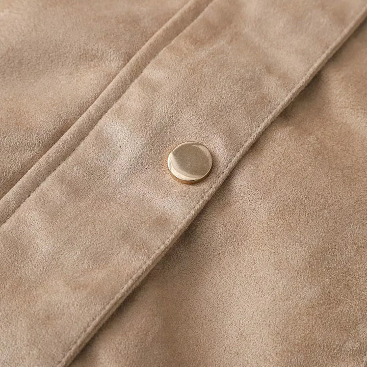 Women's Ultra-Soft Suede Button Jacket
