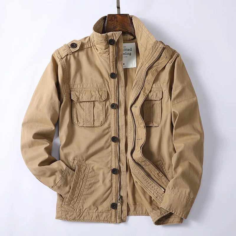 Men's Denim Utility Style Field Jacket