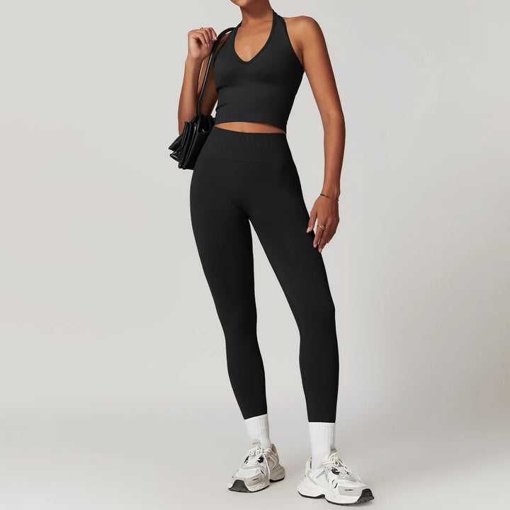 Women’s Sports Bra & High Waist Leggings Set