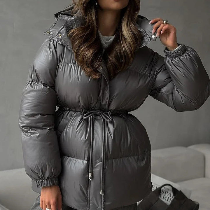 Women’s Belted Hooded Puffer Jacket