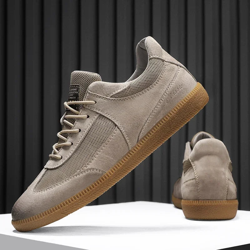 Suede Leather Sneakers - HESTON MANOR