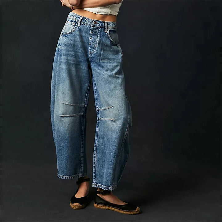 Mid-Rise Barrel Jeans - HESTON MANOR
