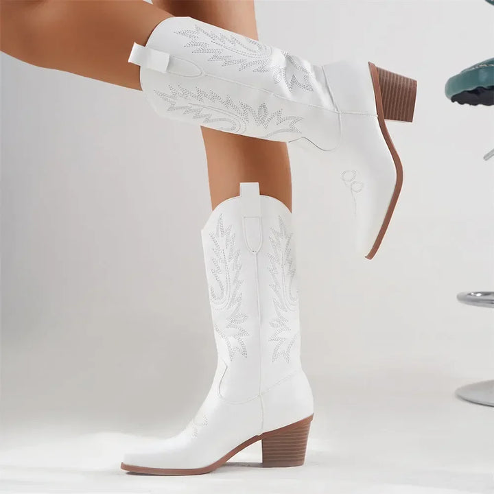 Women's Embroidered Western Boots - Heston Manor