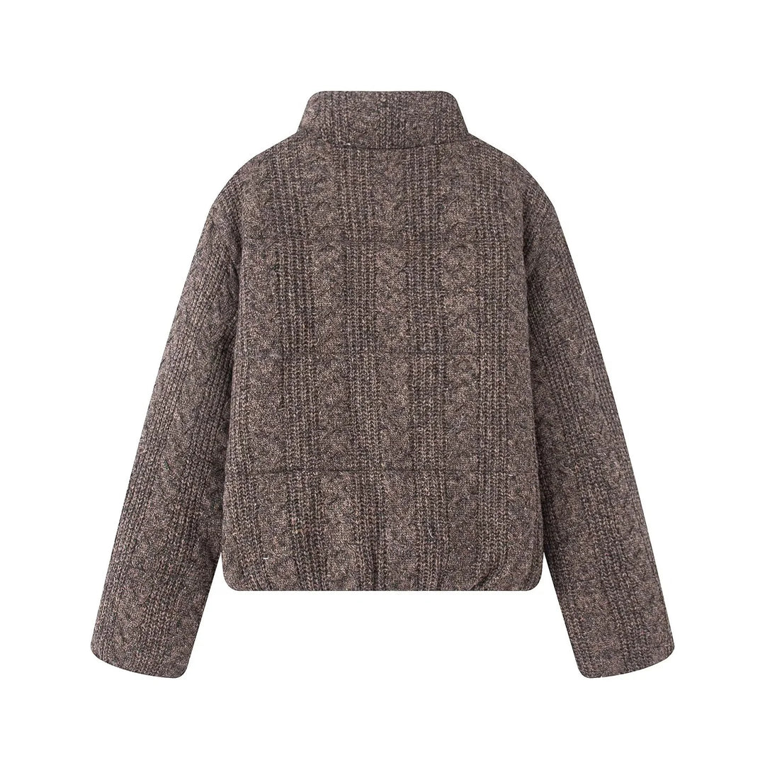 Women’s Textured Knit Zip Jacket