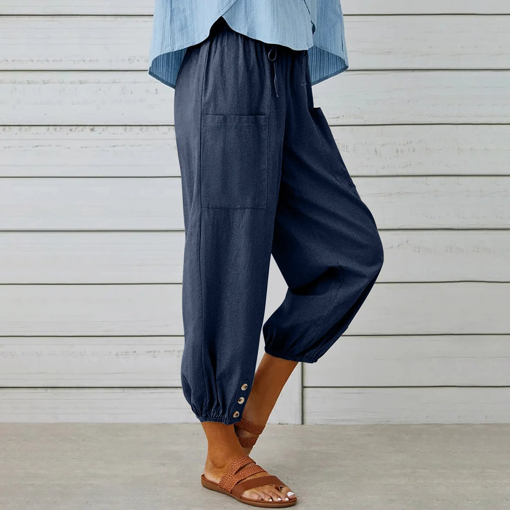 Wide Leg Ankle Pants - HESTON MANOR