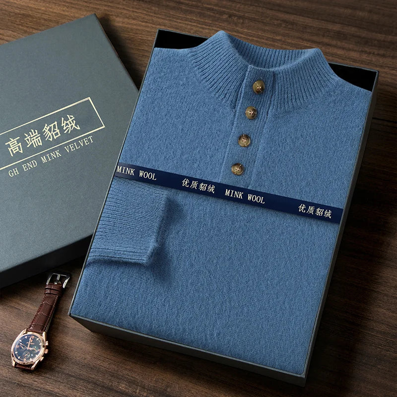 Men’s Mink Cashmere Sweater - Heston Manor