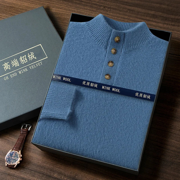 Men’s Mink Cashmere Sweater - Heston Manor