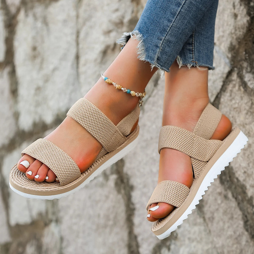 Woven Strap Sandals - HESTON MANOR