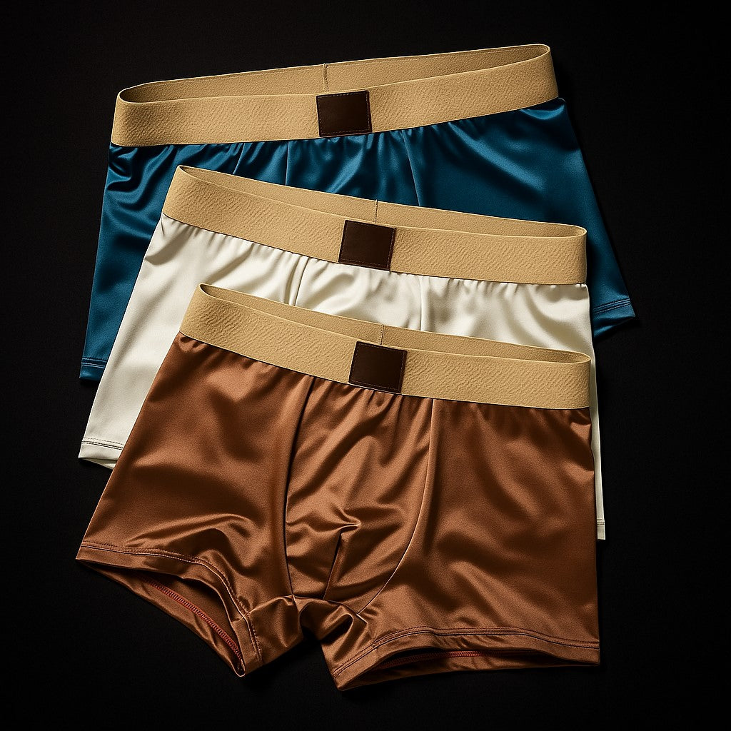 Men’s Premium Satin Boxer Briefs - Heston Manor