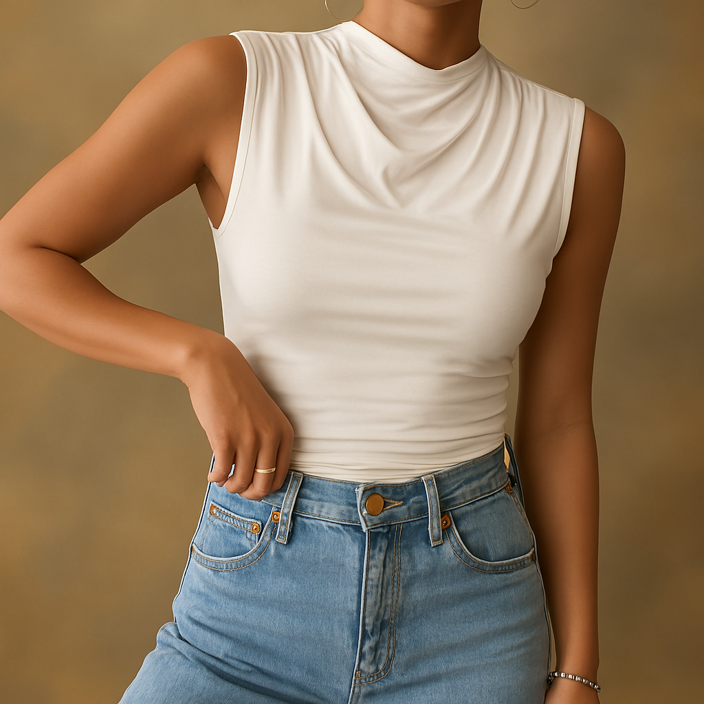 Ruched Sleeveless Tank - HESTON MANOR