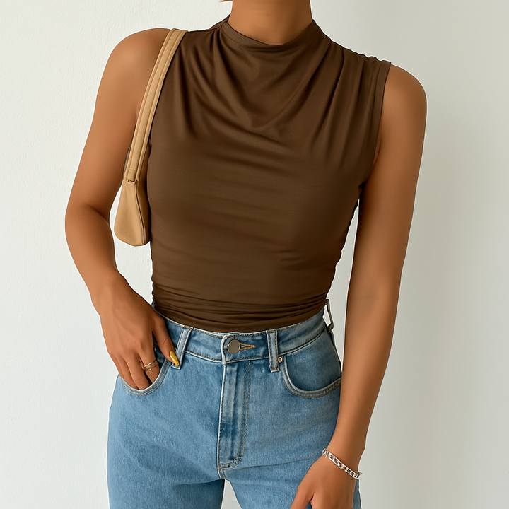 Ruched Sleeveless Tank - HESTON MANOR