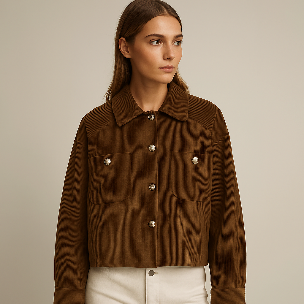 Women’s Cropped Corduroy Jacket - Heston Manor