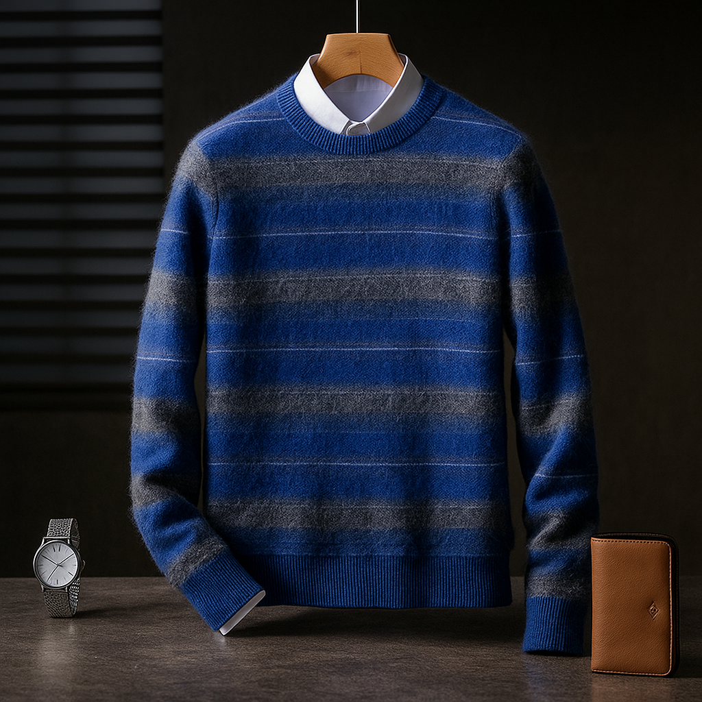 Men’s Collegiate Wool Striped Sweater - Heston Manor