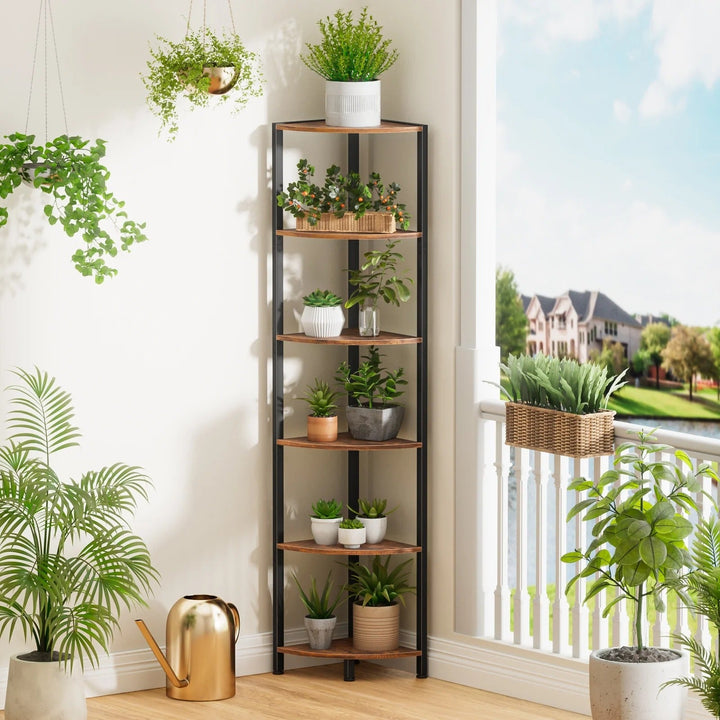 6-Tier Space Saving Bookshelf for Living Room, Bedroom, Office, Bathroom