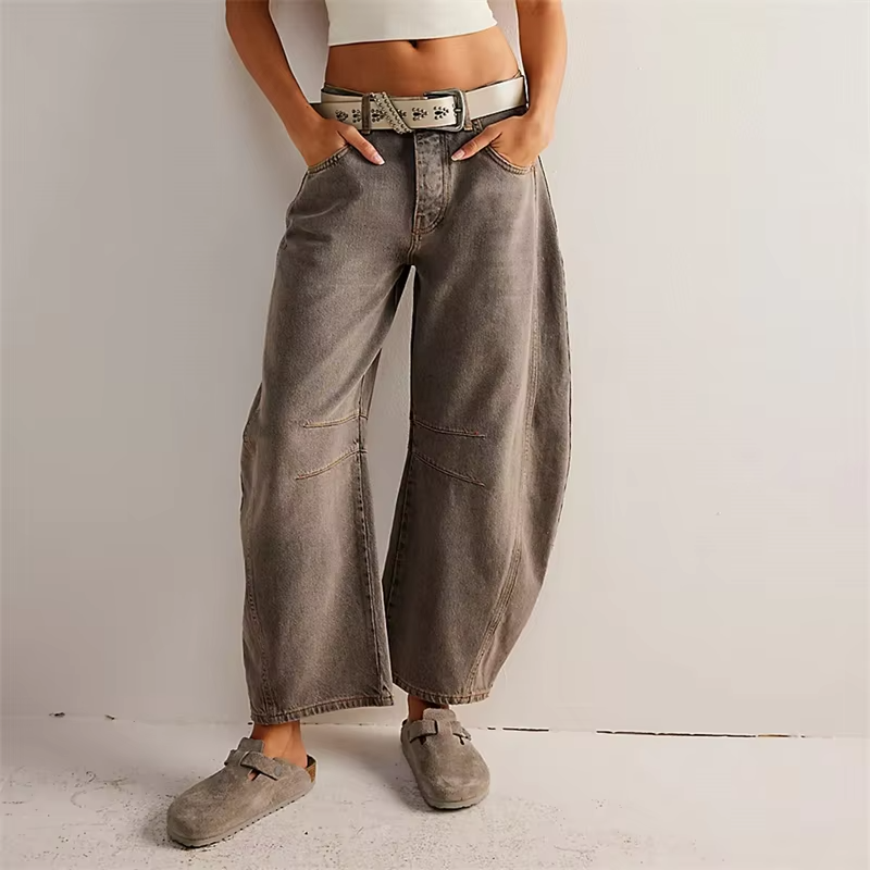 Mid-Rise Barrel Jeans - HESTON MANOR