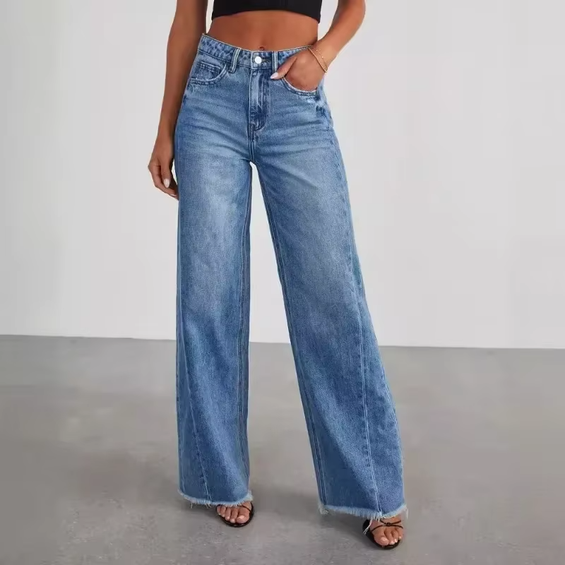 Frayed Hem Jeans - HESTON MANOR