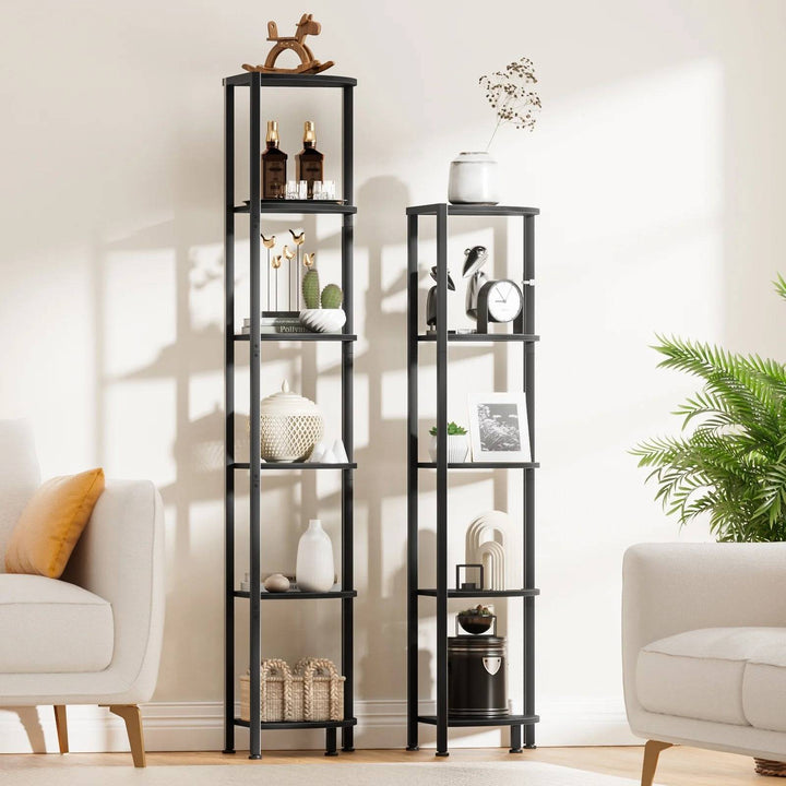 6-Tier Space Saving Bookshelf for Living Room, Bedroom, Office, Bathroom