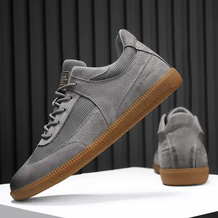 Suede Leather Sneakers - HESTON MANOR