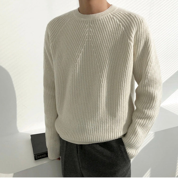 Men’s Ribbed Knit Crew Sweater